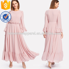 Rüschen Manschette und Saum Flowy Dress Herstellung Großhandel Mode Frauen Bekleidung (TA3232D)